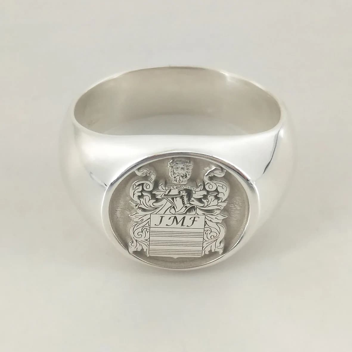 Engraved Name Ring Date Year 15mm Ring for Men A-Z Old English Letter Nameplate Signet Rings Copper Jelwery