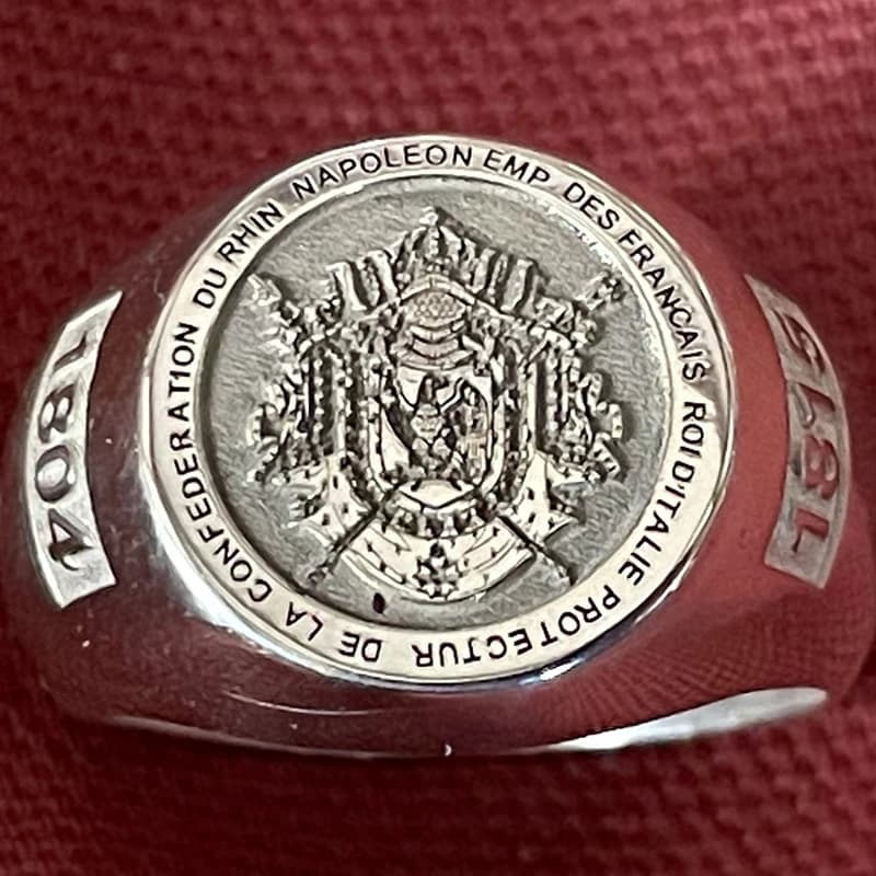 Engraved Name Ring Date Year 15mm Ring for Men A-Z Old English Letter Nameplate Signet Rings Copper Jelwery