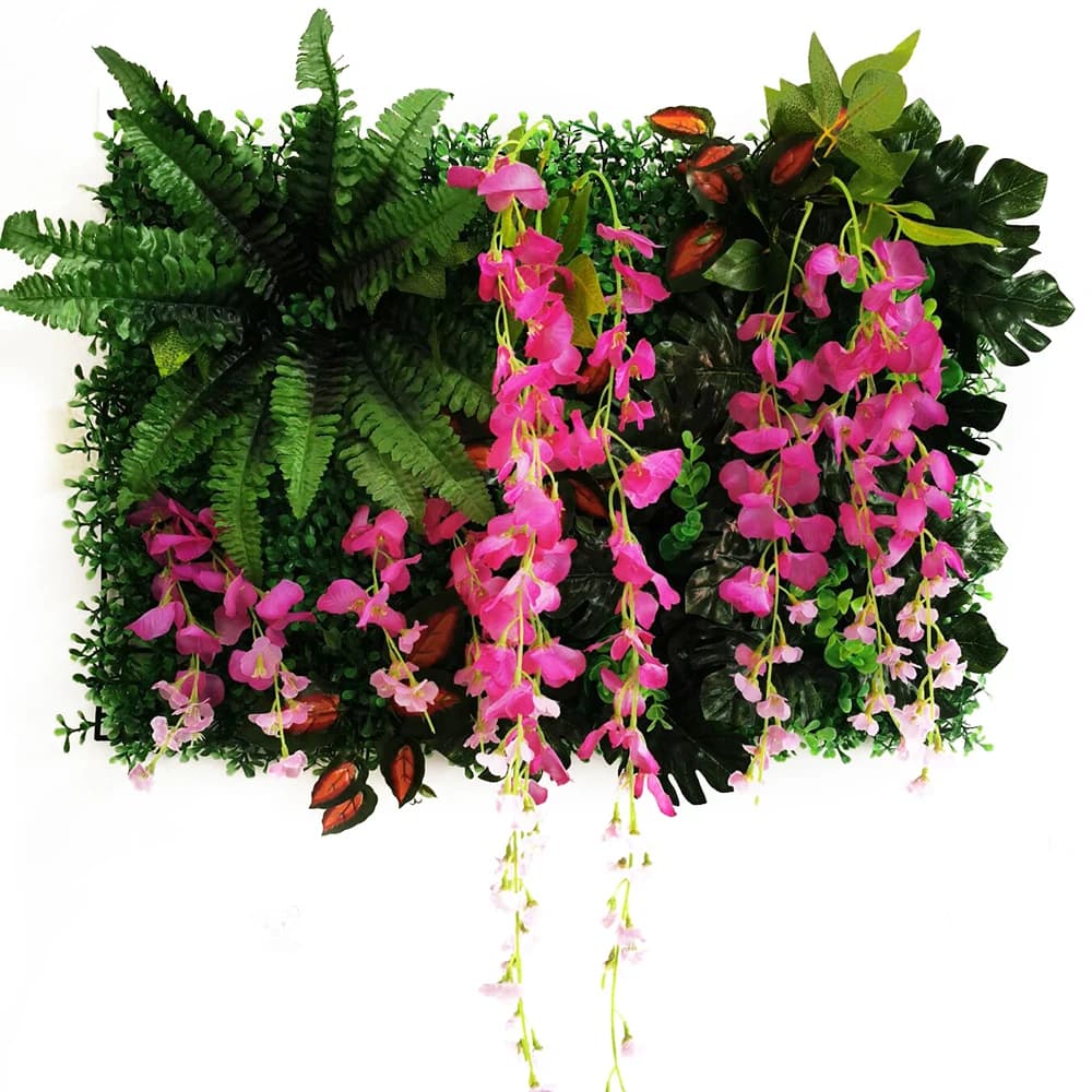 Wedding Party Decoration Artificial Flowers Wisteria Rose Decor Background Wall Hanging Panel