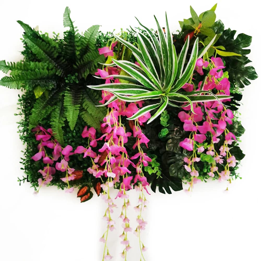 Wedding Party Decoration Artificial Flowers Wisteria Rose Decor Background Wall Hanging Panel