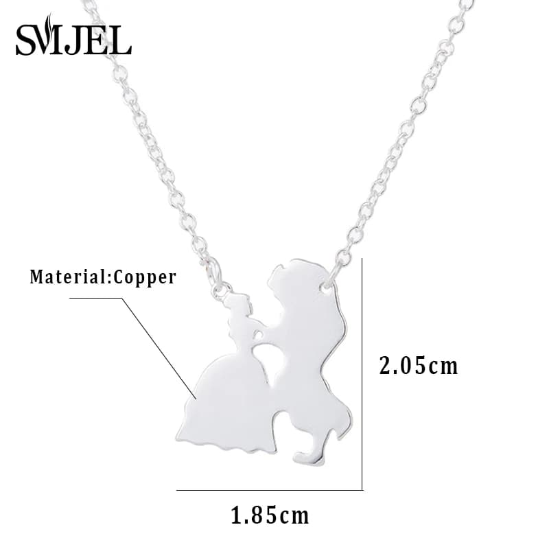 Beauty and the Beast Princess Pendant Necklace