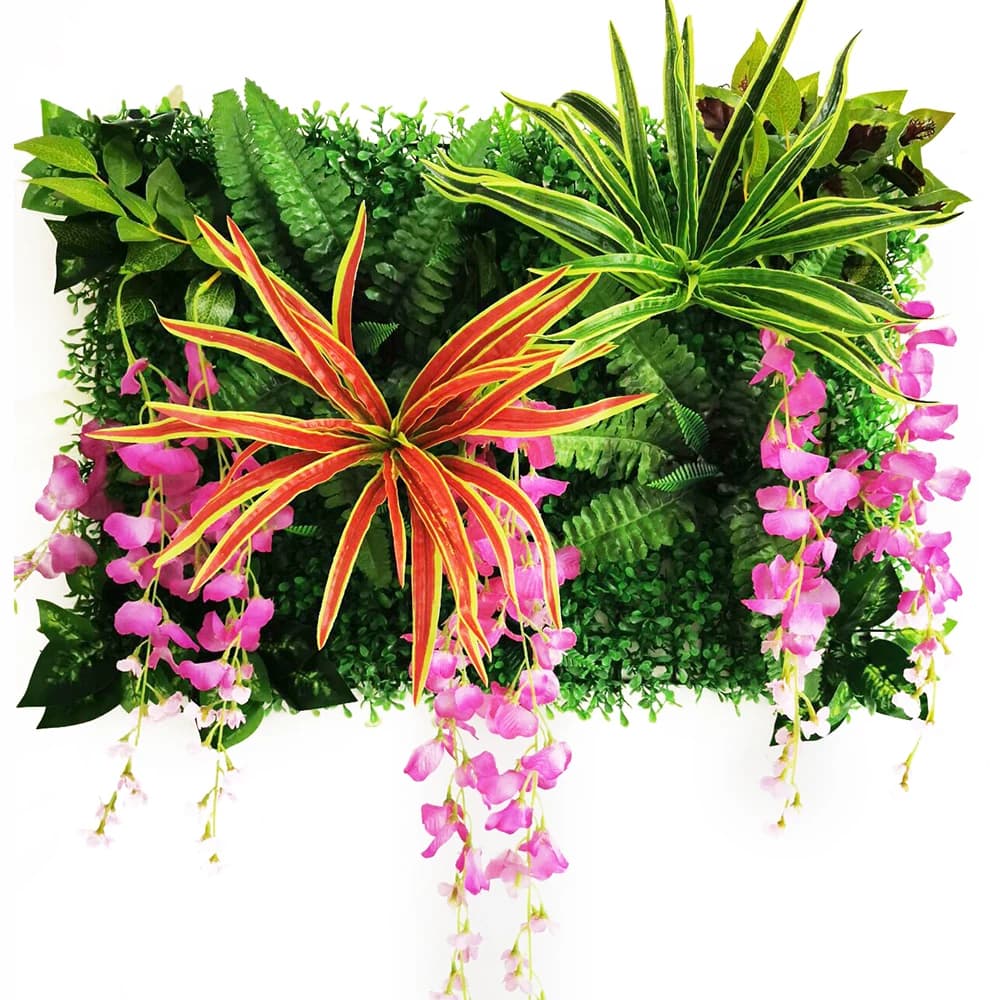 Wedding Party Decoration Artificial Flowers Wisteria Rose Decor Background Wall Hanging Panel