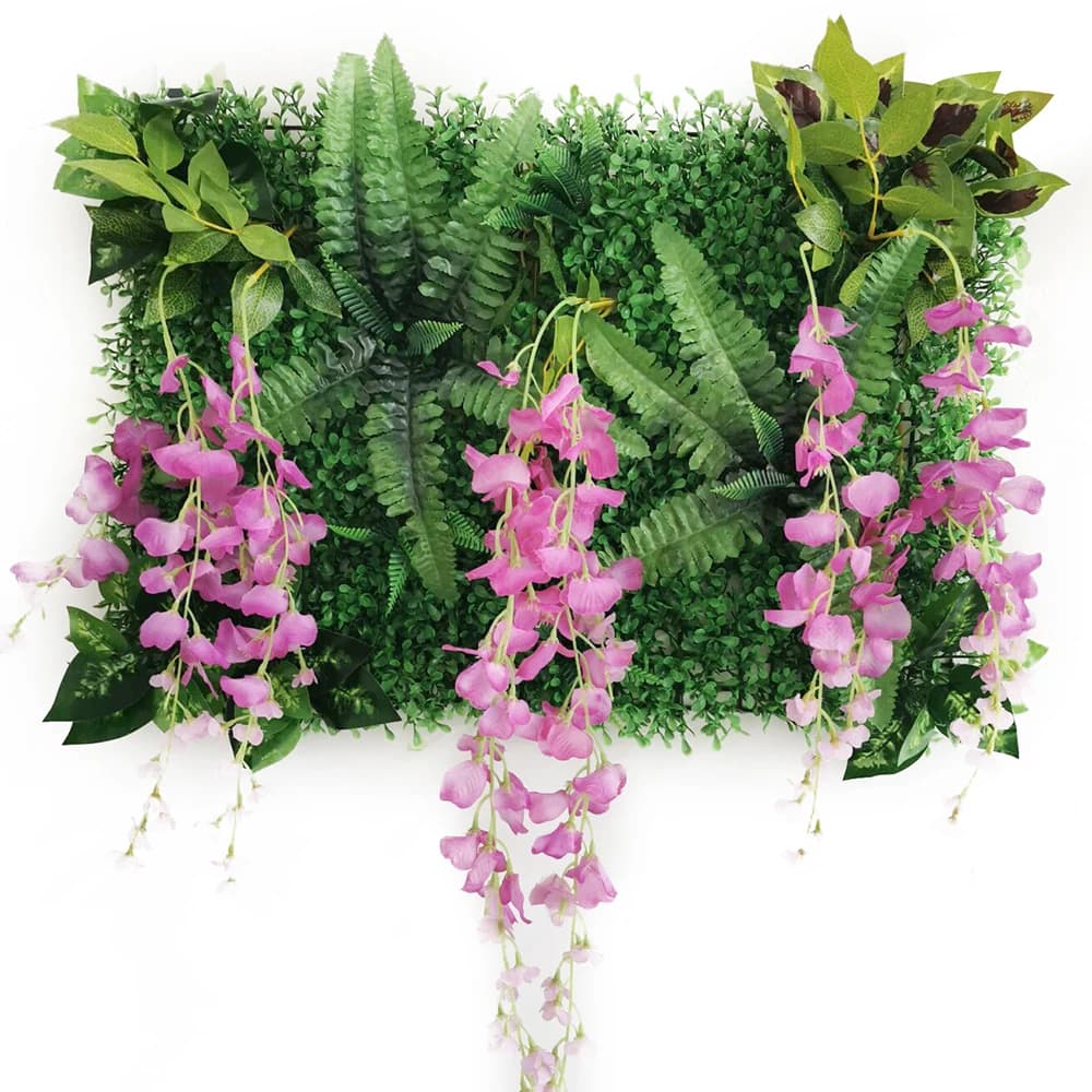Wedding Party Decoration Artificial Flowers Wisteria Rose Decor Background Wall Hanging Panel