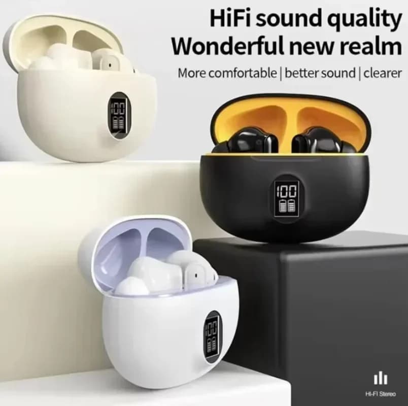 Wireless Mini Earbuds LED Power Digital Display TWS Wireless Headset Stereo Sound Bluetooth Headphones