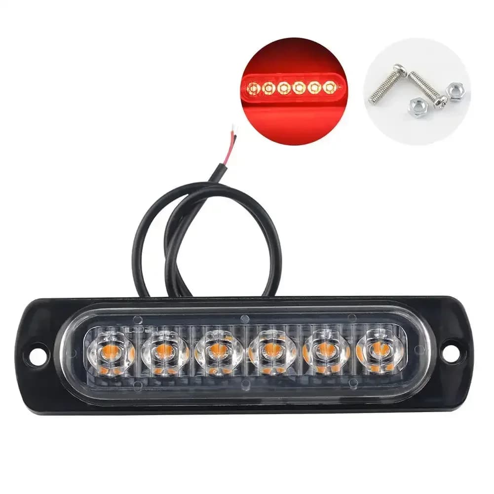 Led Light Grille Lights Car Emergency Light 6LED Warn Light Lights For Car TRUCK Led Light 12V 24V