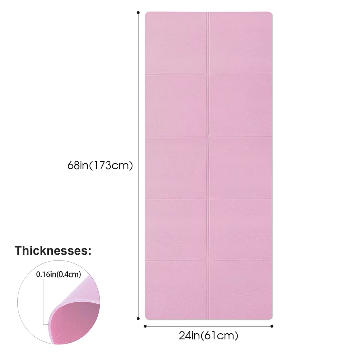 EVA Yoga Mat 4mm Anti-Slip Exercise