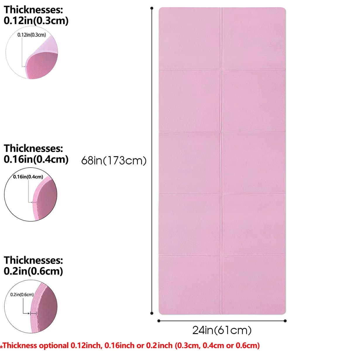 Yoga Mat 6mm Non-Slip Exercise Pad