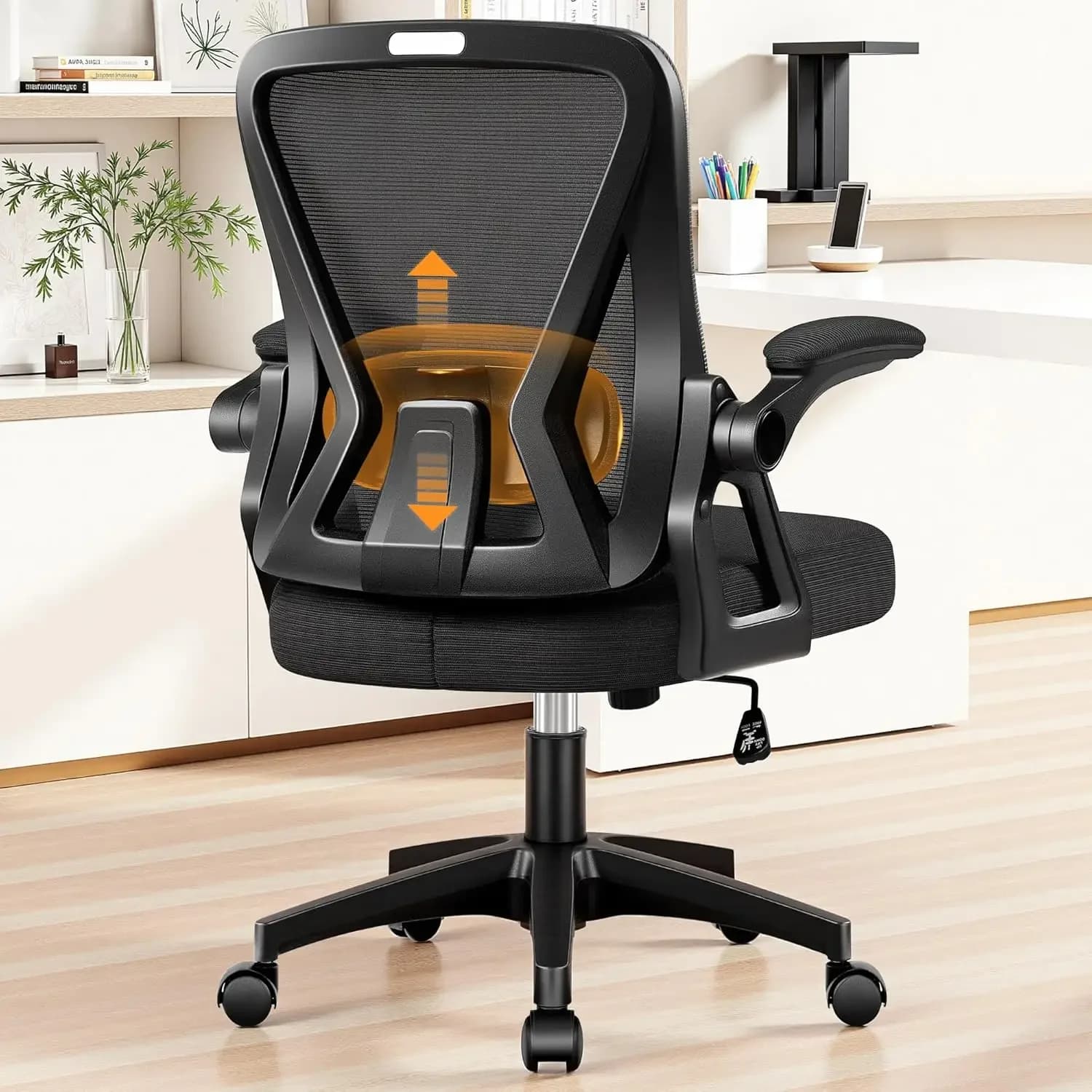 Office Chair, Ergonomic Home Computer Desk Chairs, Comfy Breathable Mesh Chair with Adjustable Lumbar Support, Customized