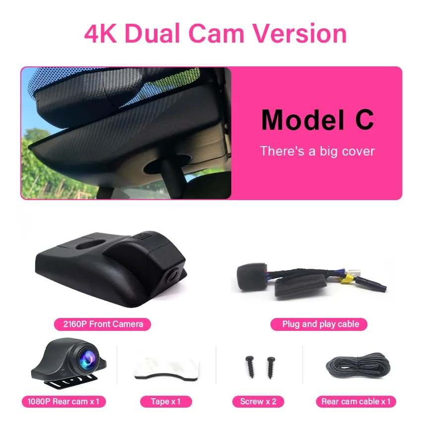 4K Dual Cam Model C / With 32G TF Card