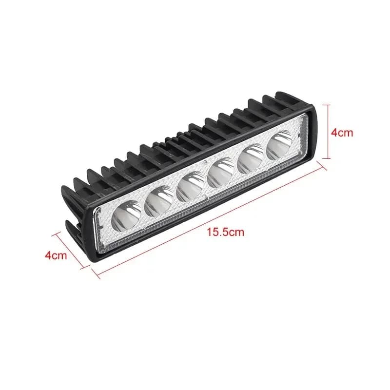 18w 6 LED Car Work Light High Bright Spotlight Universal Offroad Automobile Truck Driving Fog Headlights DRL Driving Lamp 12V