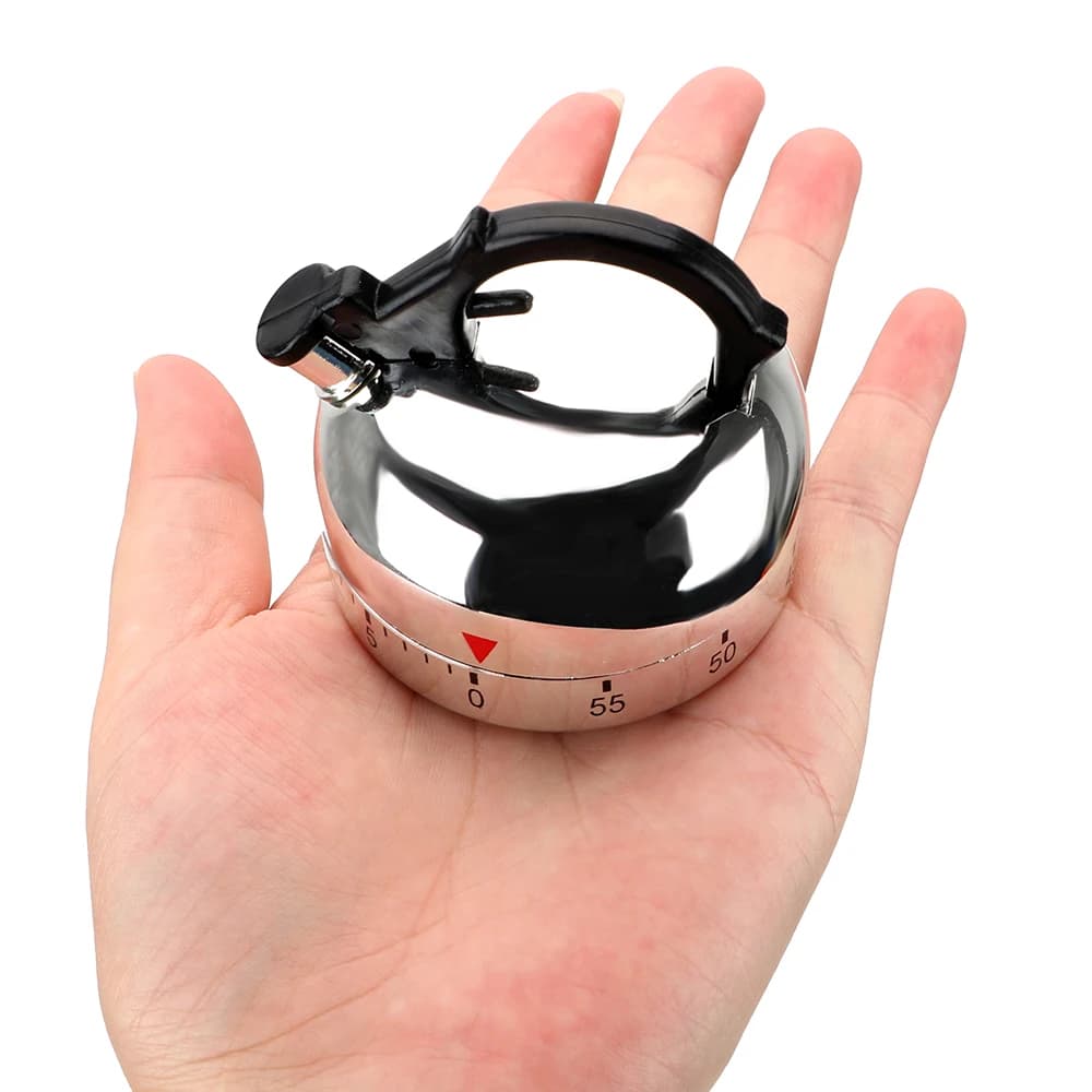 Mechanical Kitchen Timer 60 Minutes Kettle Shape