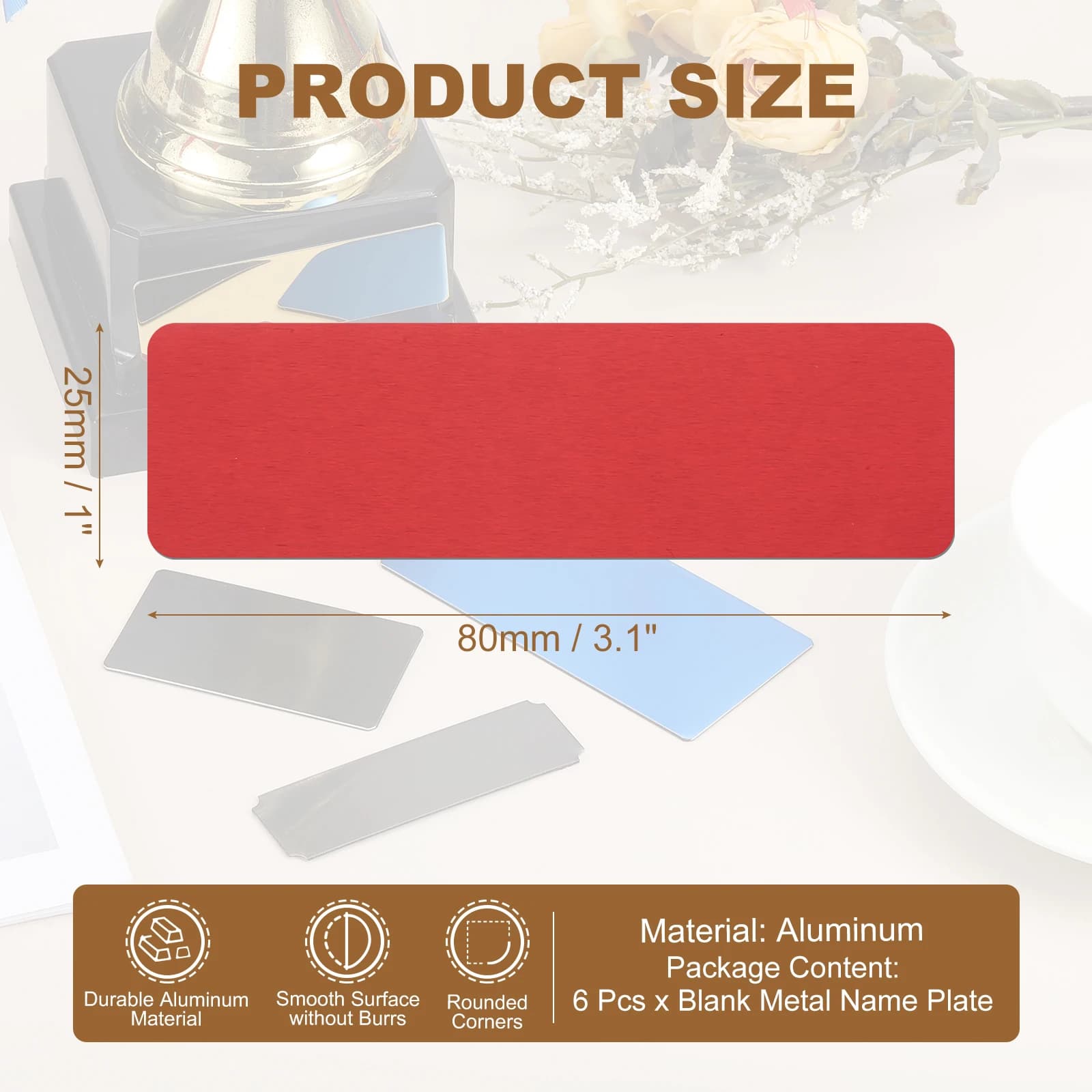C 80x25mm 6Pcs
