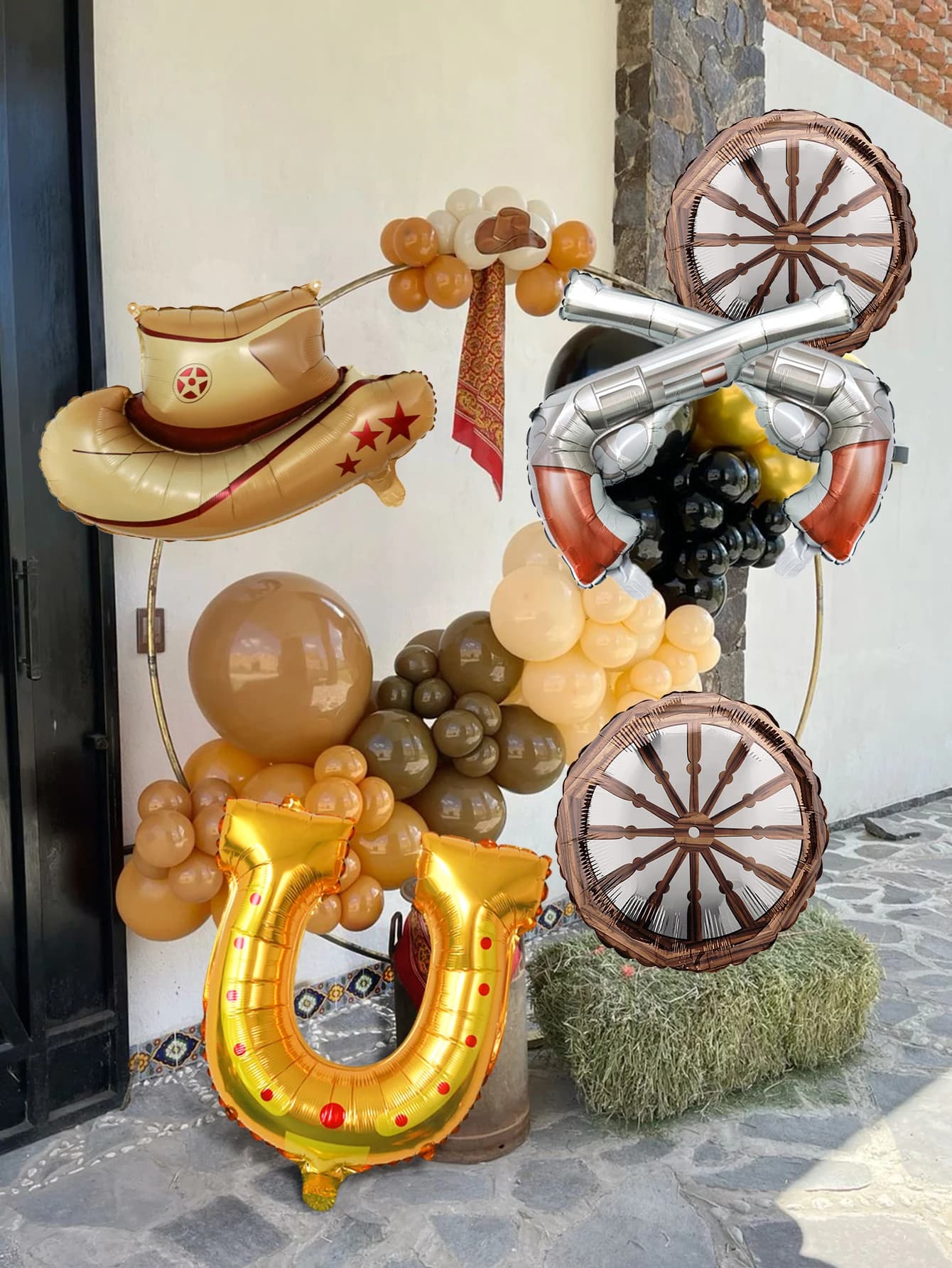6pcs Western Birthday Party Balloons for Western Themed Birthday Party Decorations, Last Rodeo Bachelor Party, Farm Decorations