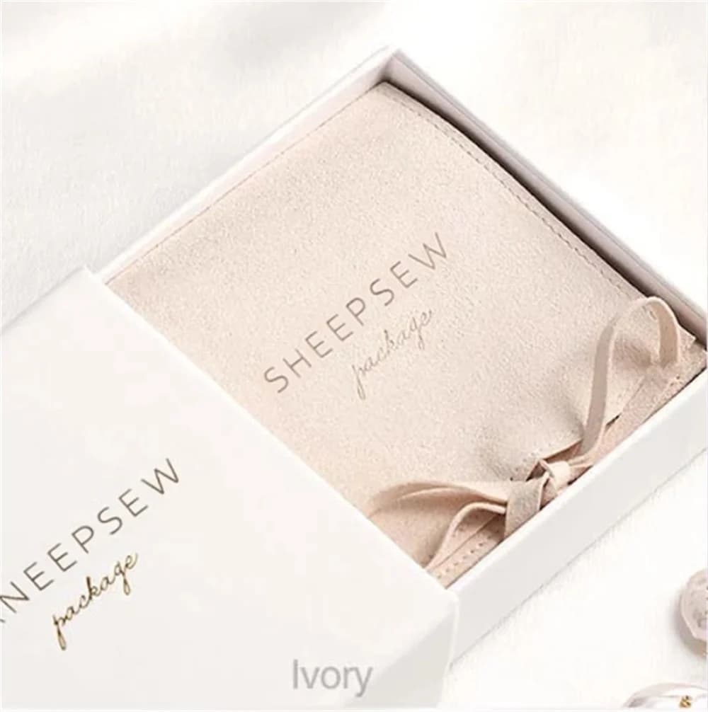SHEEPSEW Wedding Favors For Guests Drawer Jewelry Boxes 100Pcs Customized Logo With Suede Velvet Bag For Ring Necklace Bracelet