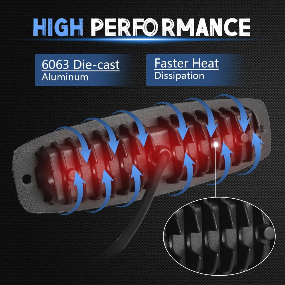 Car Led Light Driving Working Lights Bar Led Flush Mount Pods Bulb Lamp for Universal Auto Coche Truck Offroad 24V 12V