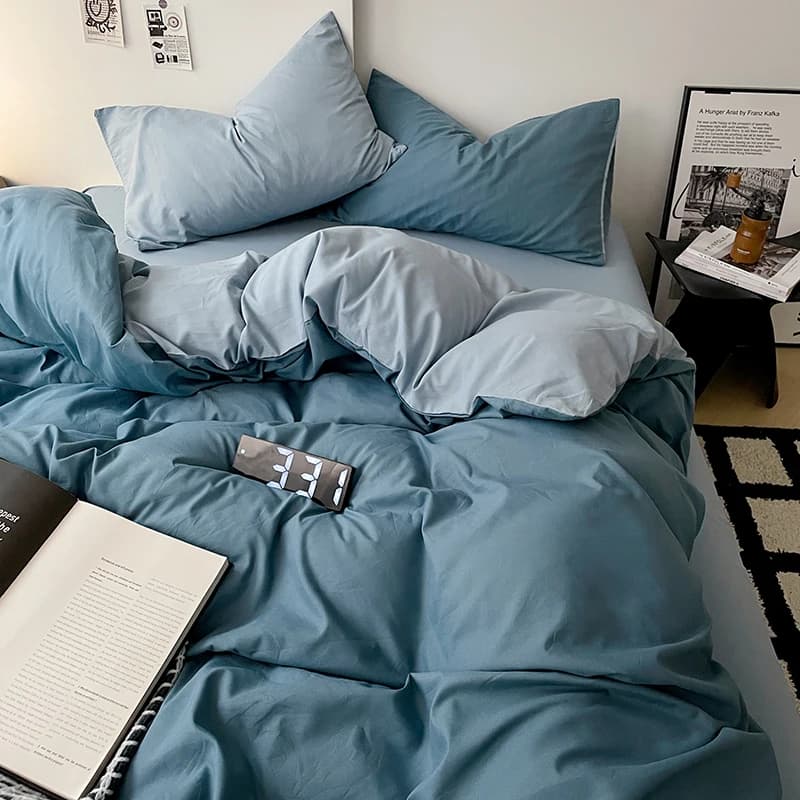 blue / Double / China Mainland / Fitted Bed Sheet