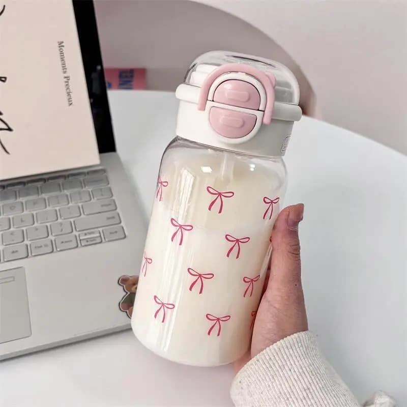 Cute Leak-Proof Water Bottle with Straw