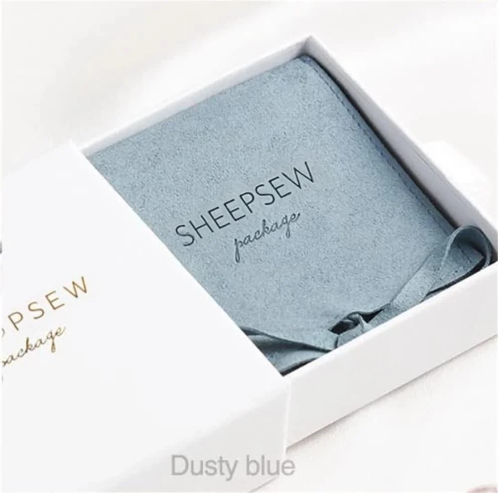 SHEEPSEW Wedding Favors For Guests Drawer Jewelry Boxes 100Pcs Customized Logo With Suede Velvet Bag For Ring Necklace Bracelet