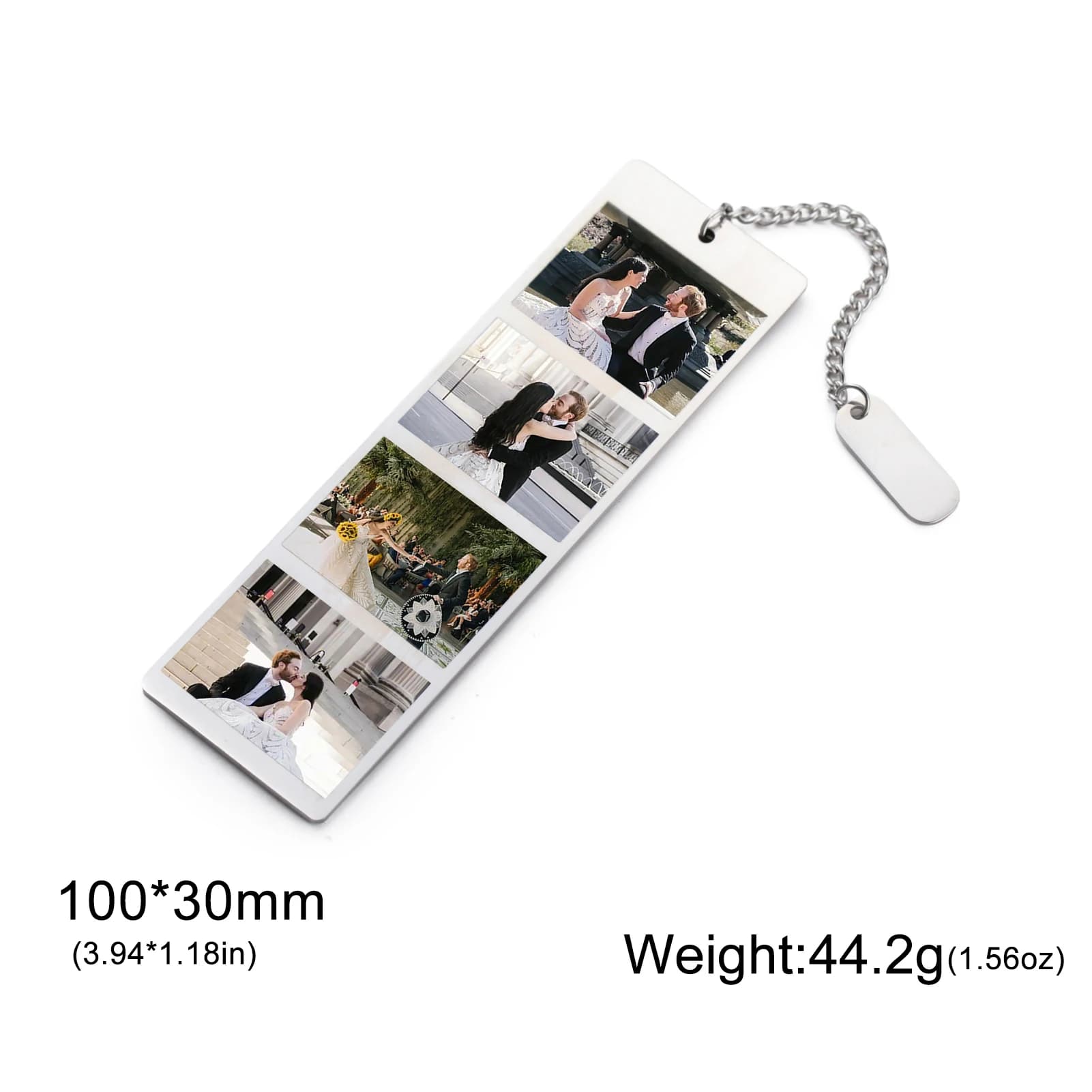Photo Wedding Favors‌ Gift Anniversary Bookmark Custom Print Personalized for Couple Men Woman Family Stainless Steel Jewelry