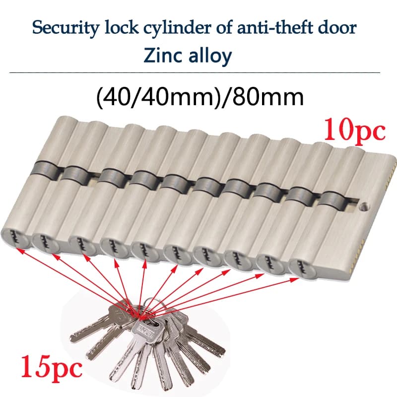 Safety Door Smart Lock Door Cylinder Locker Cylinder Door with Master Key Indoor Entrance Door Lock Me Key Customize
