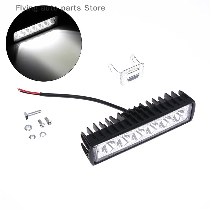 Car LED Light Bar 12V 18W 6000K Work Light For Car Motorcycle Truck Trailer Offroad Headlights Driving Light