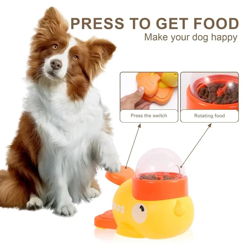 Automatic Pet Food Dispenser With Interactive Toys
