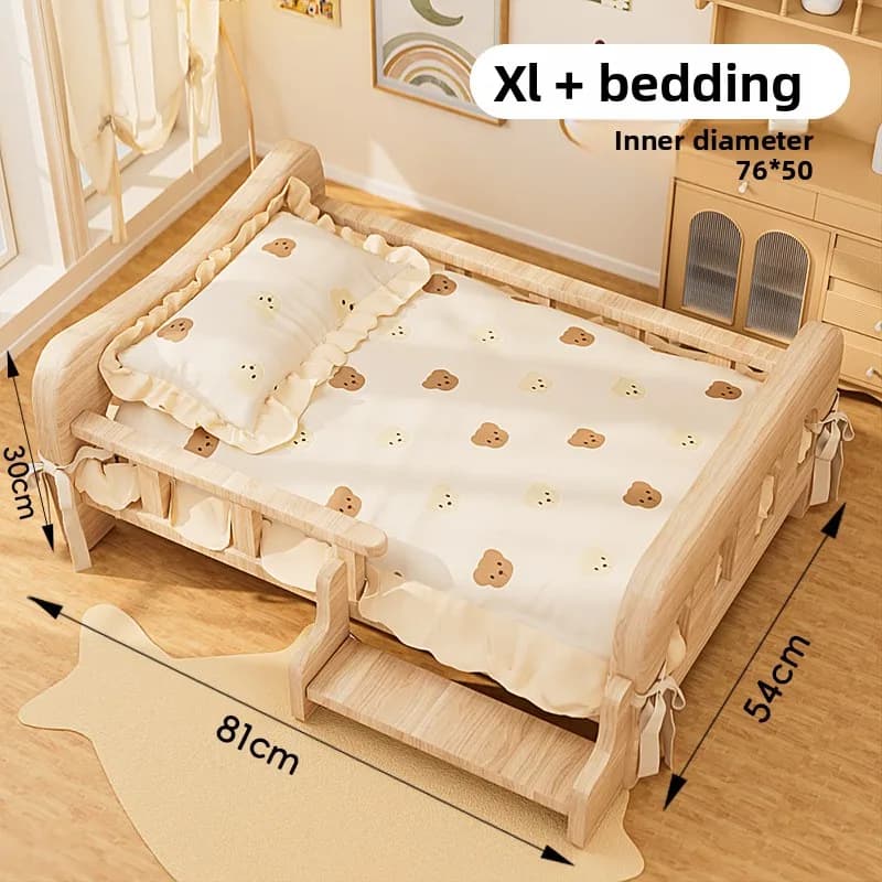 XL with bedding