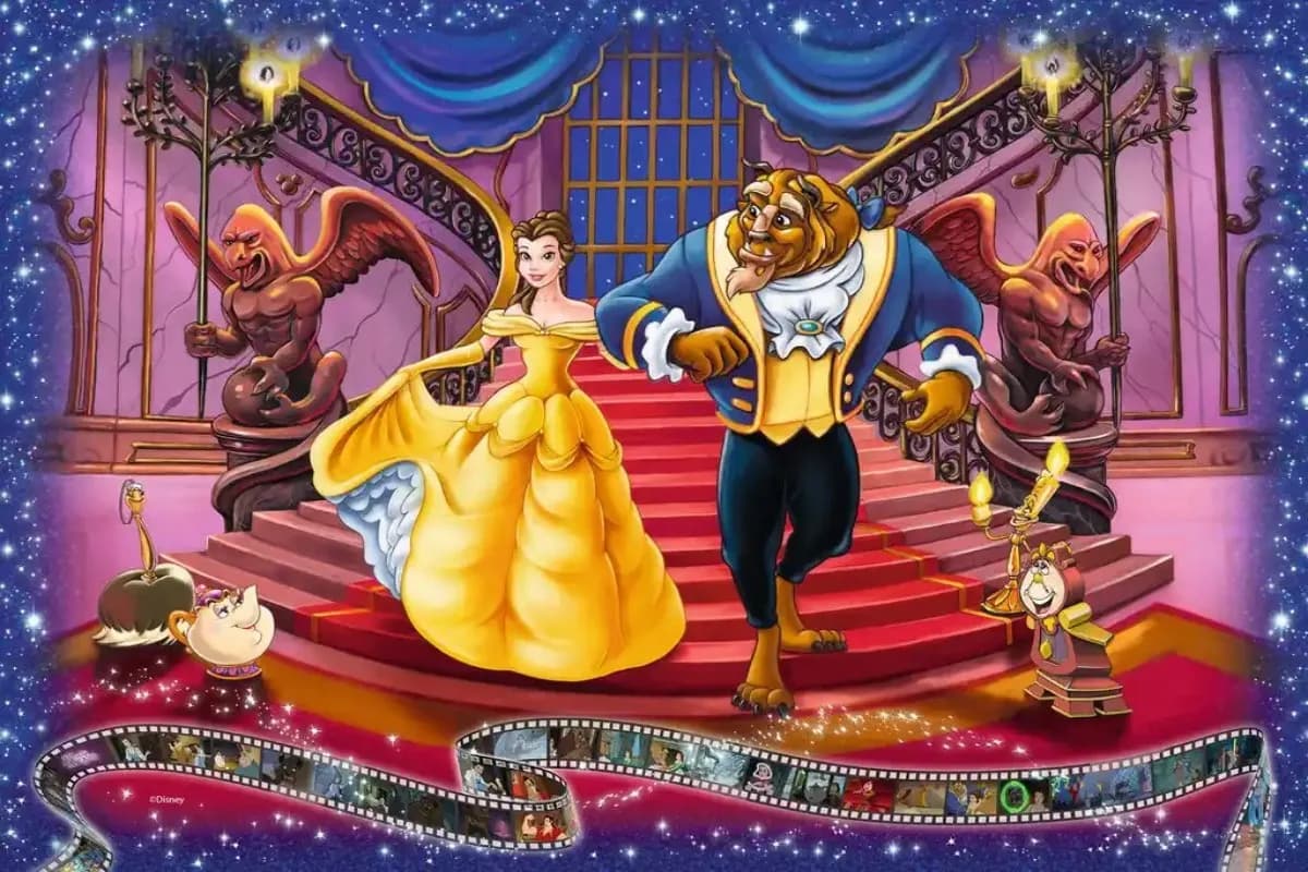 Beauty And The Beast Photography Backdrop For Birthday Party Background For Room Decoration Poster Can Be Customize Name Banner