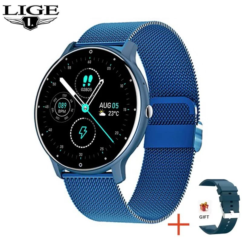 Mesh belt blue