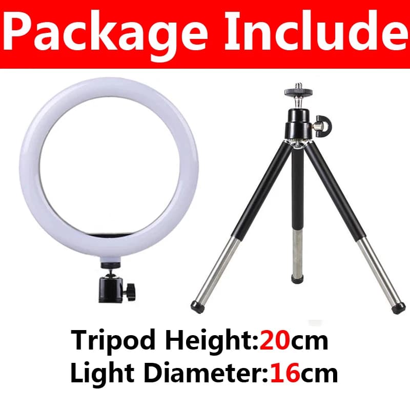 12 inch LED Ring light Photography Lighting Phone Ringlight With Tripod Stand USB Round Fill Lamp for Youtube Phone Video Live