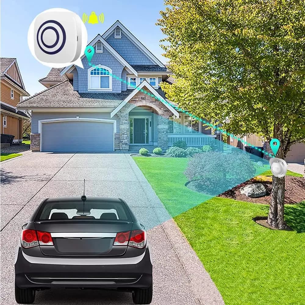 Wireless Motion Detector Sensor Alarm for Driveway Home Security Business Indoor Outdoor Weatherproof Motion Sensor Alarm