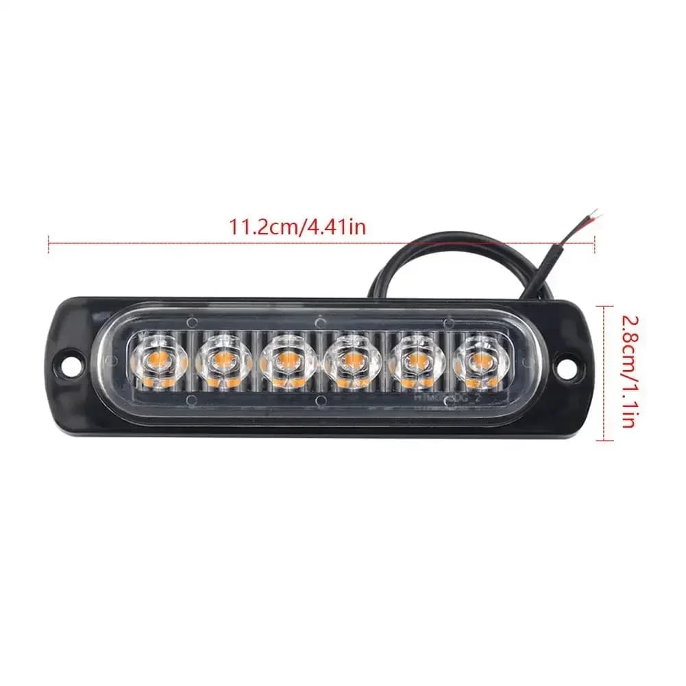 Led Light Grille Lights Car Emergency Light 6LED Warn Light Lights For Car TRUCK Led Light 12V 24V