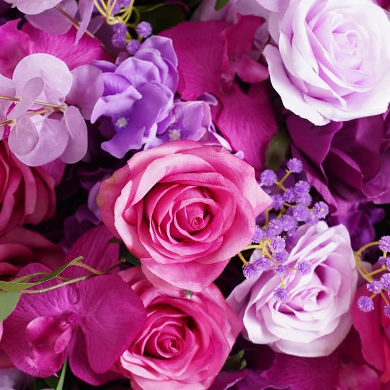 H7789 Wedding Table Centerpieces 40cm Flower Ball Purple Pink Rose Babysbresth Eucalyptus Floral Arrangement Banquet Event Props