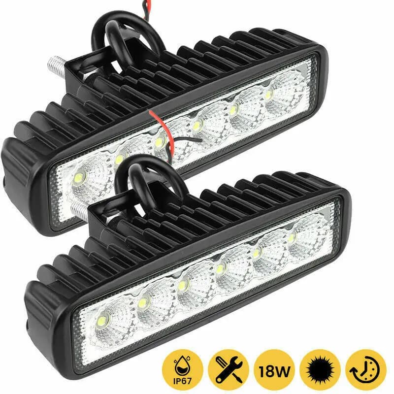 6 LED Car Work Light High Bright Spotlight Universal Offroad Automobile Truck Driving Fog Headlights DRL Driving Lamp 12V