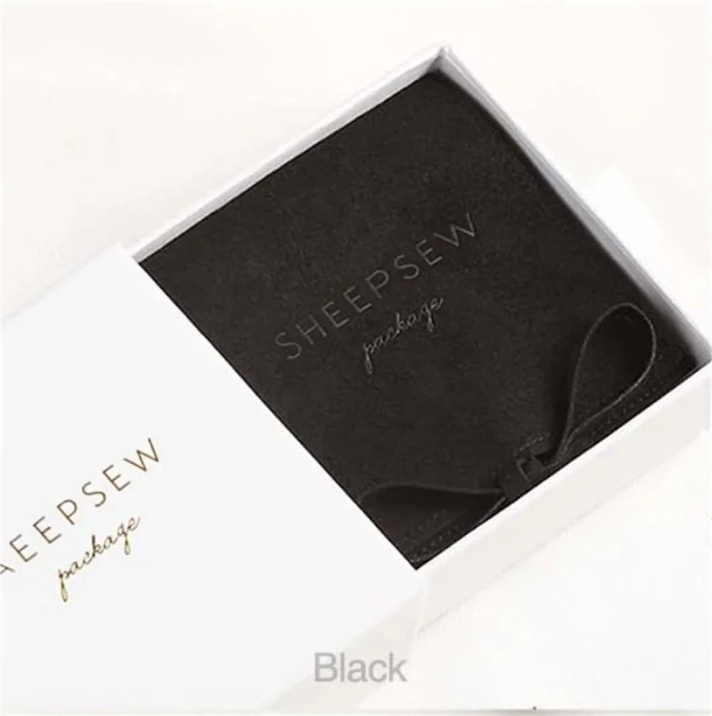 SHEEPSEW Wedding Favors For Guests Drawer Jewelry Boxes 100Pcs Customized Logo With Suede Velvet Bag For Ring Necklace Bracelet