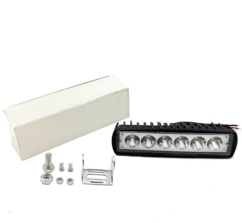 Car LED Light Bar 12V 18W 6000K Super Bright Work Light IP67 Waterproof Flood Spot White Off Road Head light Driving Light