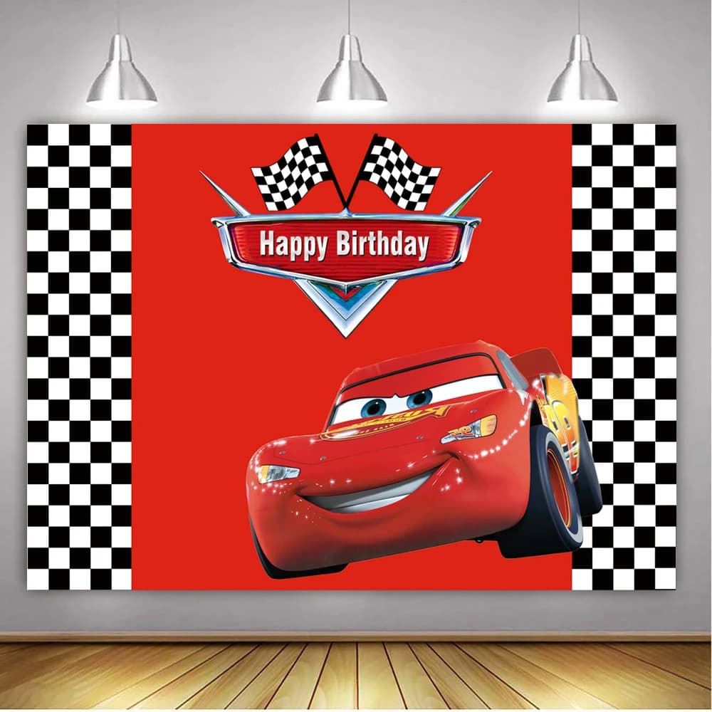 Photography Backdrop Cartoons Cars Banner For Kids Birthday Party Decoration Photo Background Baby Shower Room Decor Poster