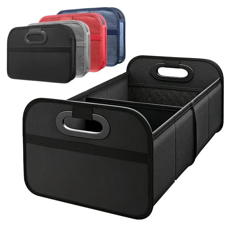 Car Trunk Organizer, Collapsible Compartment Car Organizer, Space-Saving, Foldable Waterproof for All Cars, SUVs, Mini-Vans
