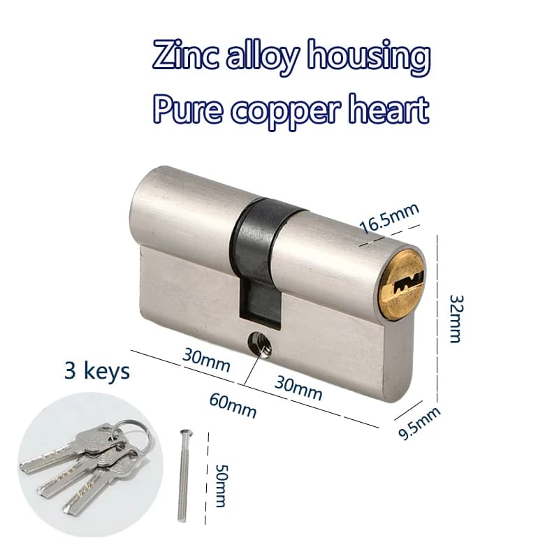 Smart Lock Door Cylinder Locker Cylinder Door with Master Key Indoor Entrance Door Lock 60mm 70mm 80mm Me Key Customize