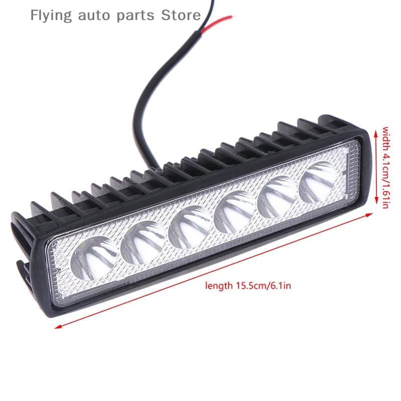 Car LED Light Bar 12V 18W 6000K Work Light For Car Motorcycle Truck Trailer Offroad Headlights Driving Light