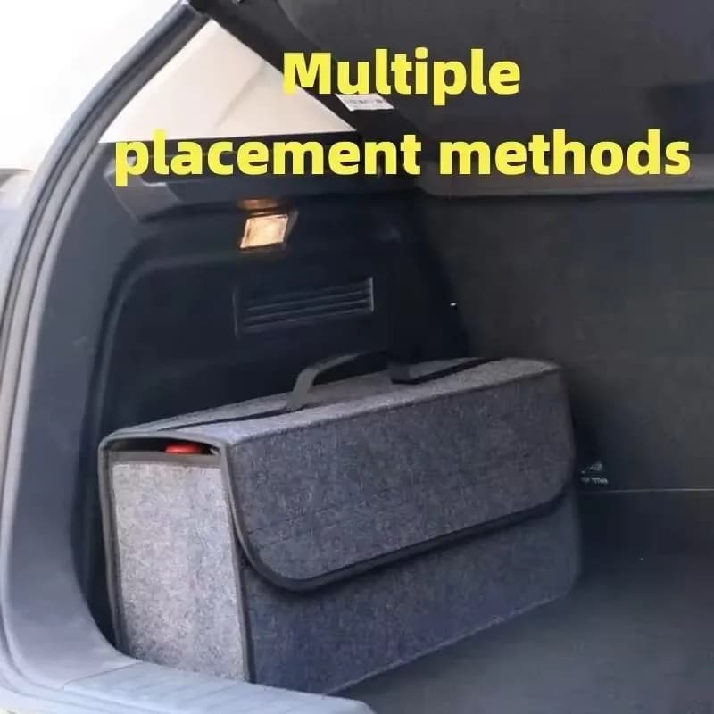Car Trunk soft Organizer Felt Storage Box Accessories Large Anti Slip Compartment Boot Storage Organizer Tool Car Storage Bag