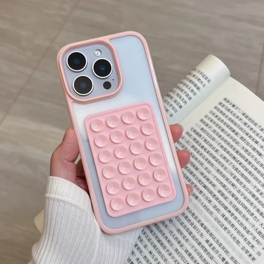 3D Suction Cup Airbag iPhone Case Clear