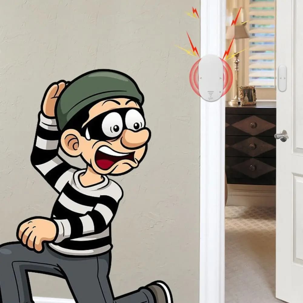 Magnetic Sensor Door Window Alarm Multifunctional Sturdy Door Window Open Sensor 130dB Burglar Alarm for Security Kids Safety
