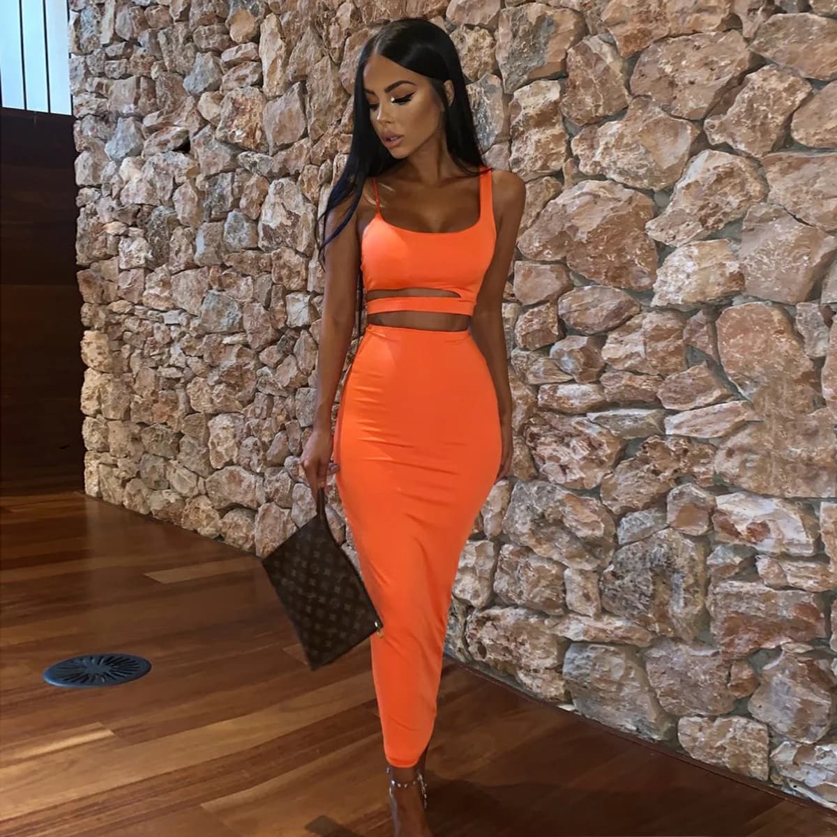 fluorescent orange / S
