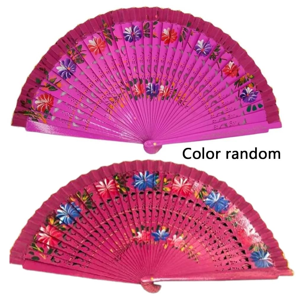 Hollow Out Wooden Home Decoration Classical Wedding Favors Party Supplies Decoration Crafts Dance Fan Folding Fan