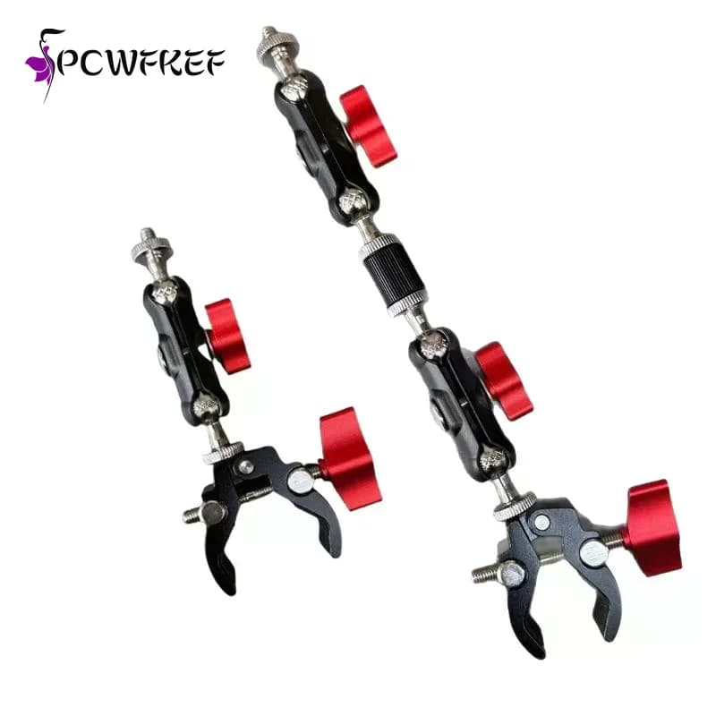 1Set Photography Accessories Camera Metal Super Clamp With Double Ball Head Magic Arm For Monitor Light Mic Phone Mount
