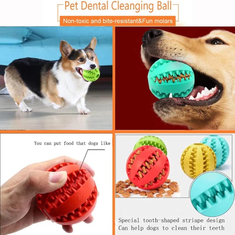 Interactive Rubber Dog Toy Ball Pet Feeder