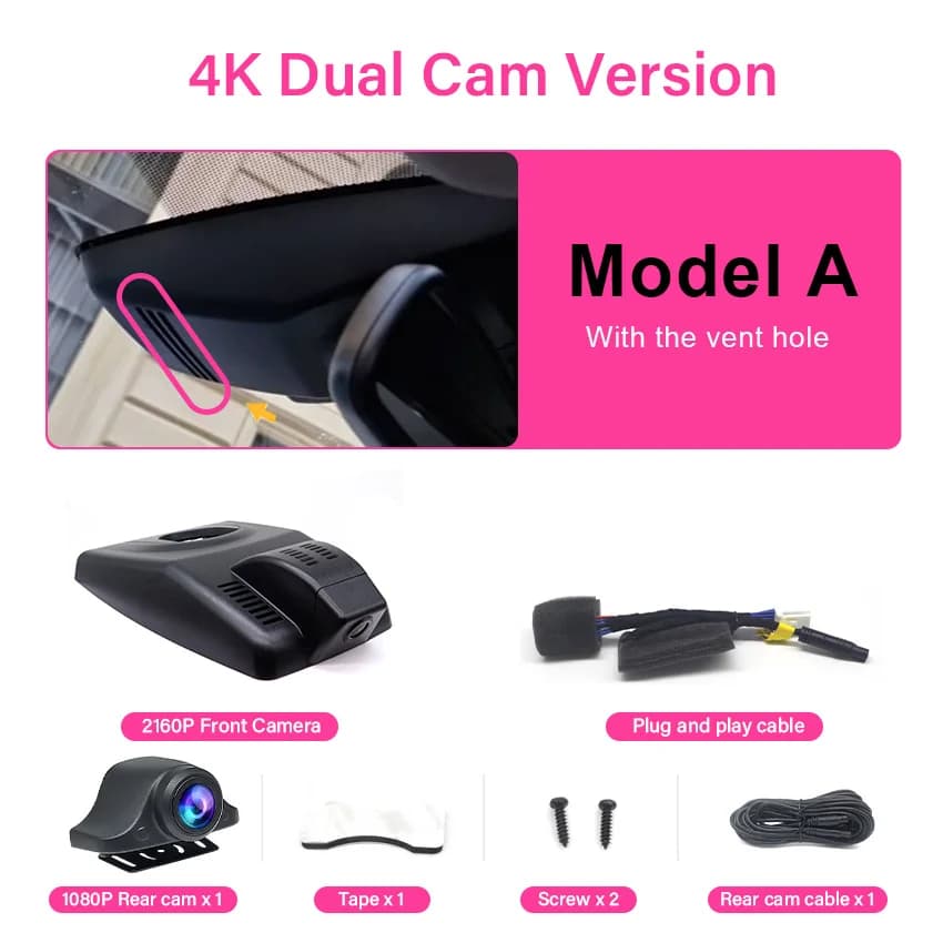 4K Dual Cam Model A / With 32G TF Card