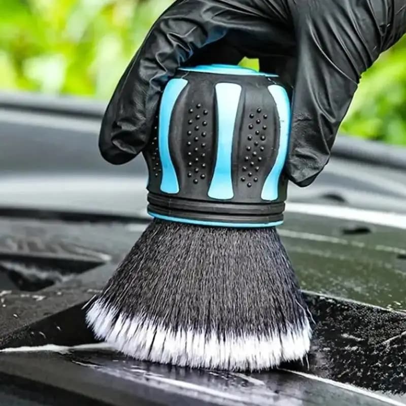 *1pcs Car Cleaning Tools Small Multi-Purpose Detailing Brush Soft Bristles For Dusting Or Scrubbing Interior & Delicate Surfaces