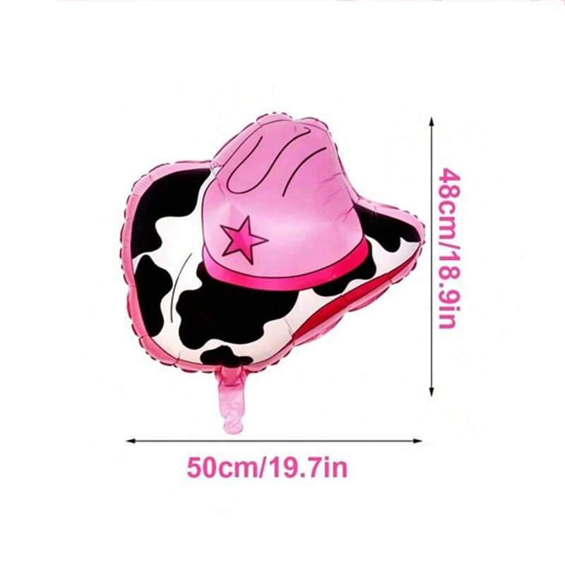 Western Themed Party Balloons, Including Boots, Cowboy Hat Foil Balloons, Suitable for Birthday, Bachelorette Party Decorations